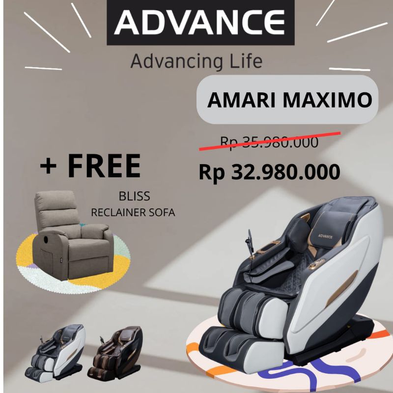 ADVANCE - AMARI MAXIMO - Massage Chair - Terapy Tulang Belakang