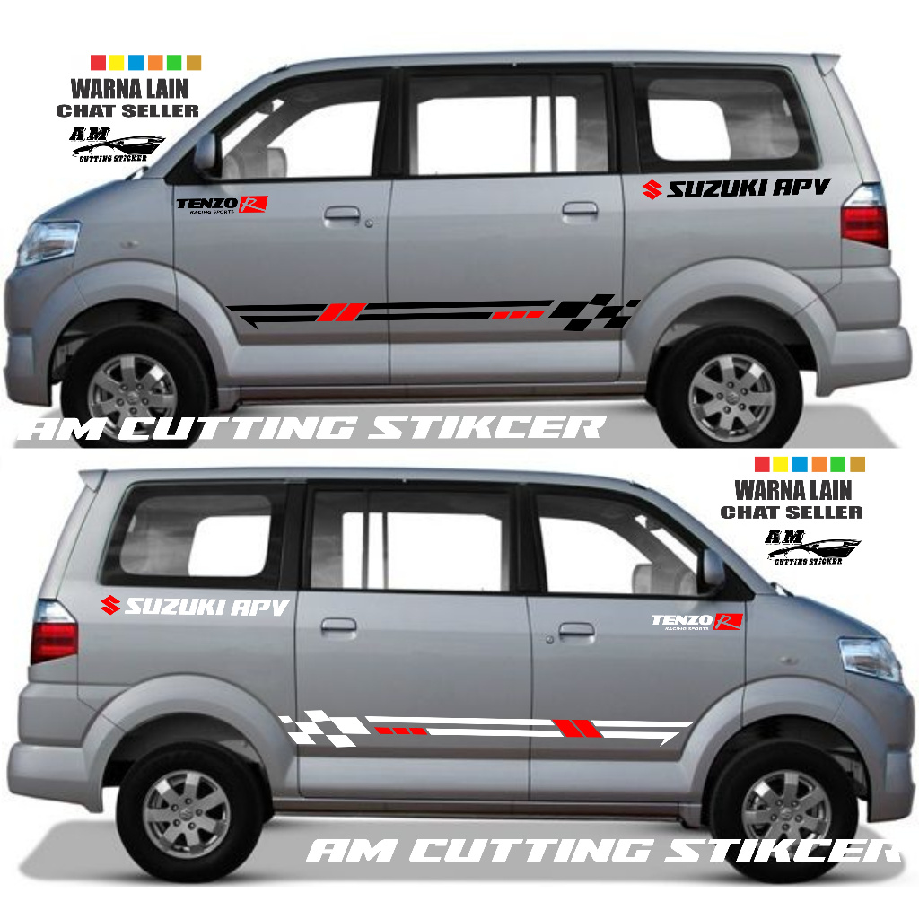 stiker mobil apv cutting stiker list bawah mobil suzuki apv terbaru stripping body list bawah mobil 