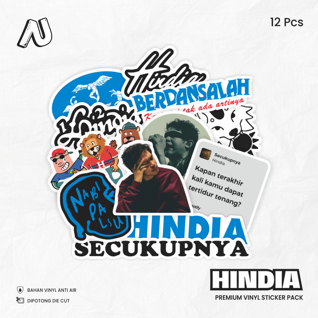 

Sticker Pack Hindia Baskara Stiker Indie Vinyl Waterproof Laptop HP Motor Anti Air