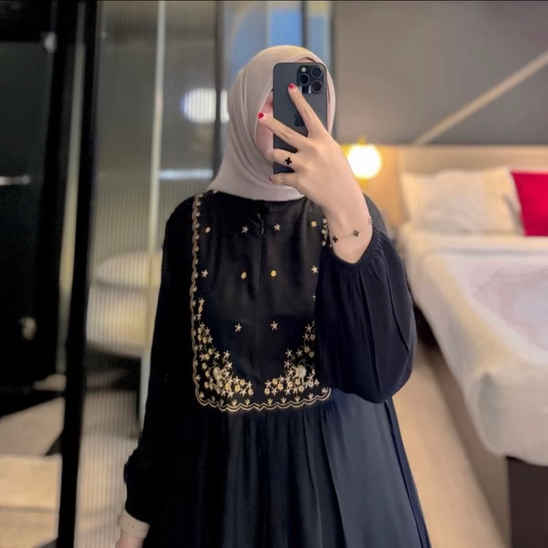 Import Premium Ganis Gasmi Wnita Hariraya Baju Dress Polos Tanggung Ibu Hamil Gmis Gamis Bju Wnta De