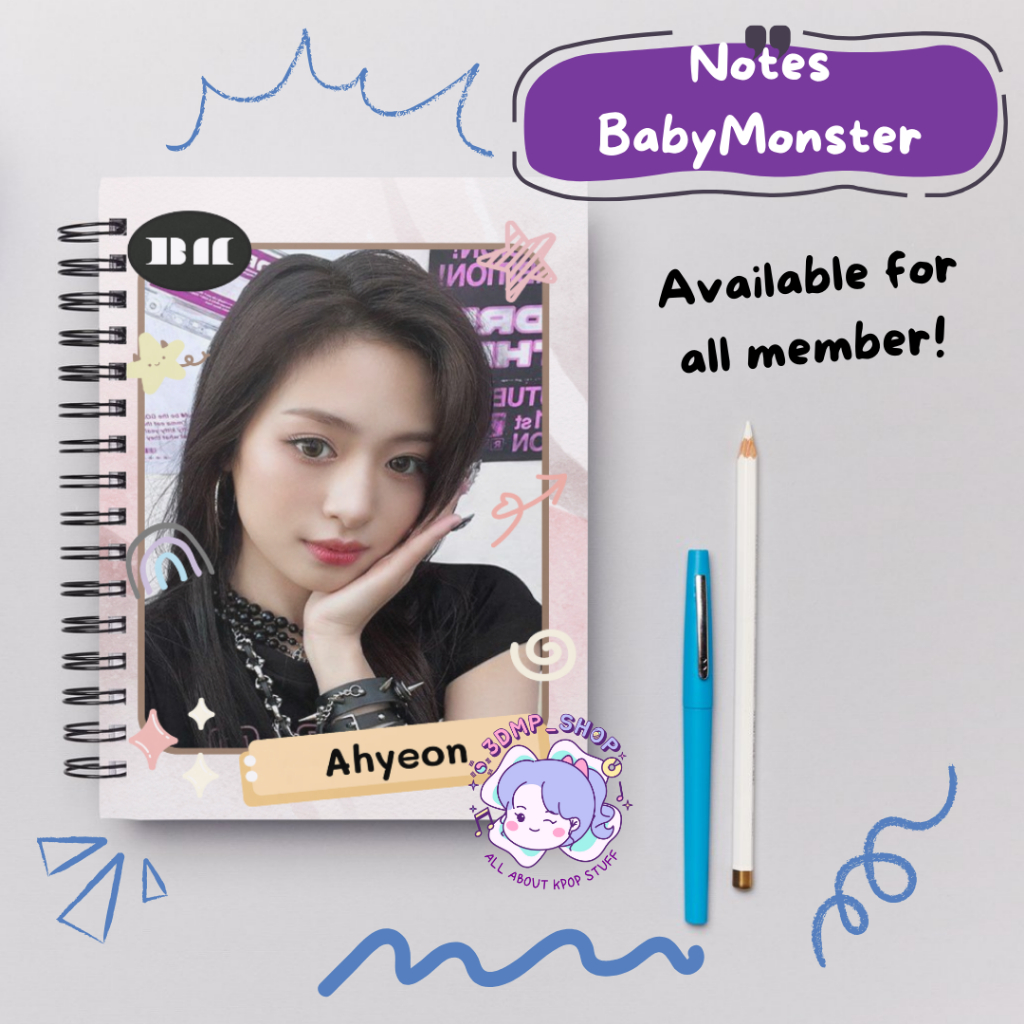

Notes Buku Tulis BabyMonster Permember Ahyeon Chiquita Rami Ruka Asa Rora Pharita