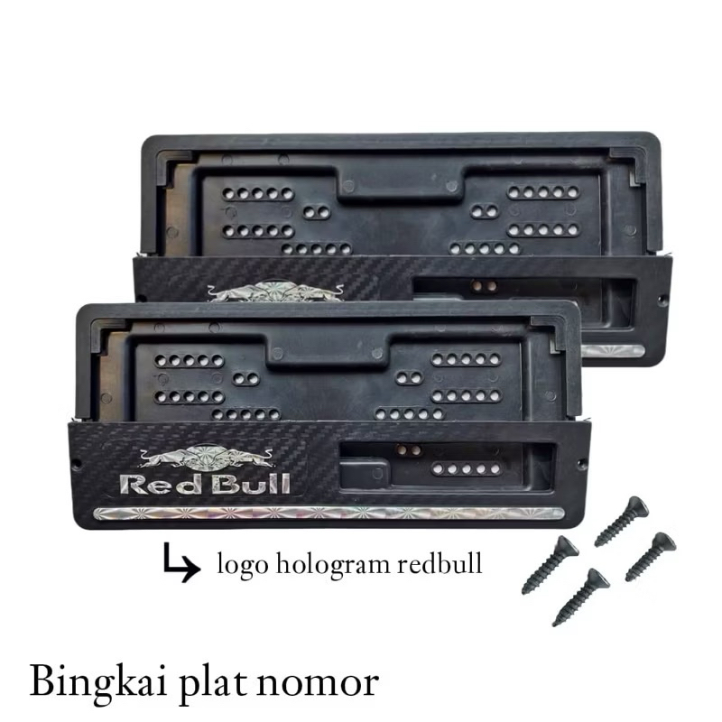 Bingkai Plat Nomor Motor Redbull List Nyala Silver Plat Nomor Motor Redbull List Nyala Silver Harga 