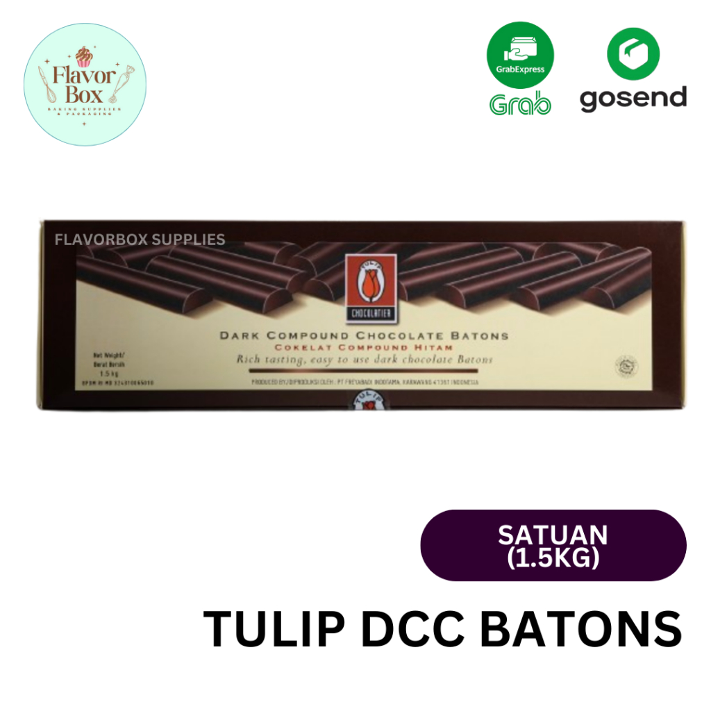 

TULIP DARK COMPOUND CHOCOLATE BATONS Chocolatier / SATUAN (1.5KG)