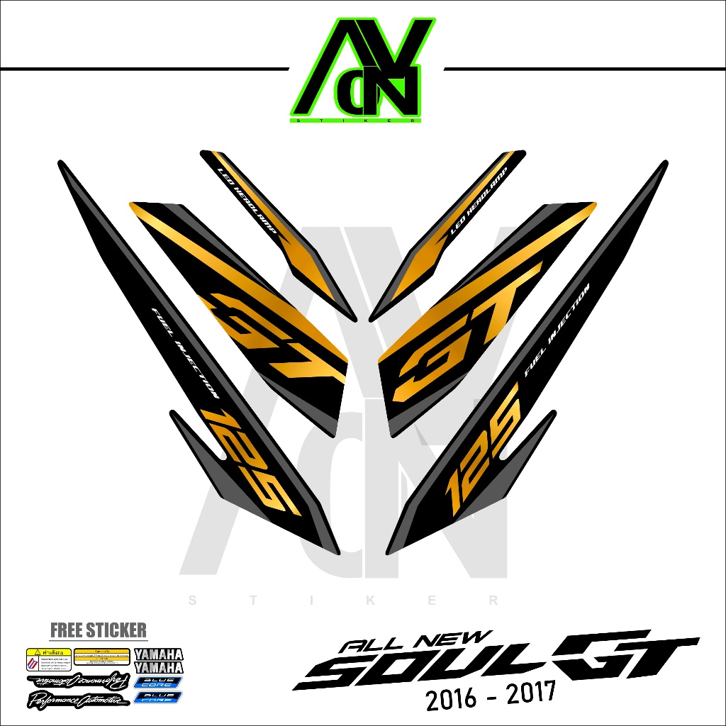 STIKER STRIPING MIO SOUL GT 125 ROBOT 2016-2017 GRAFIS VARIASI 01