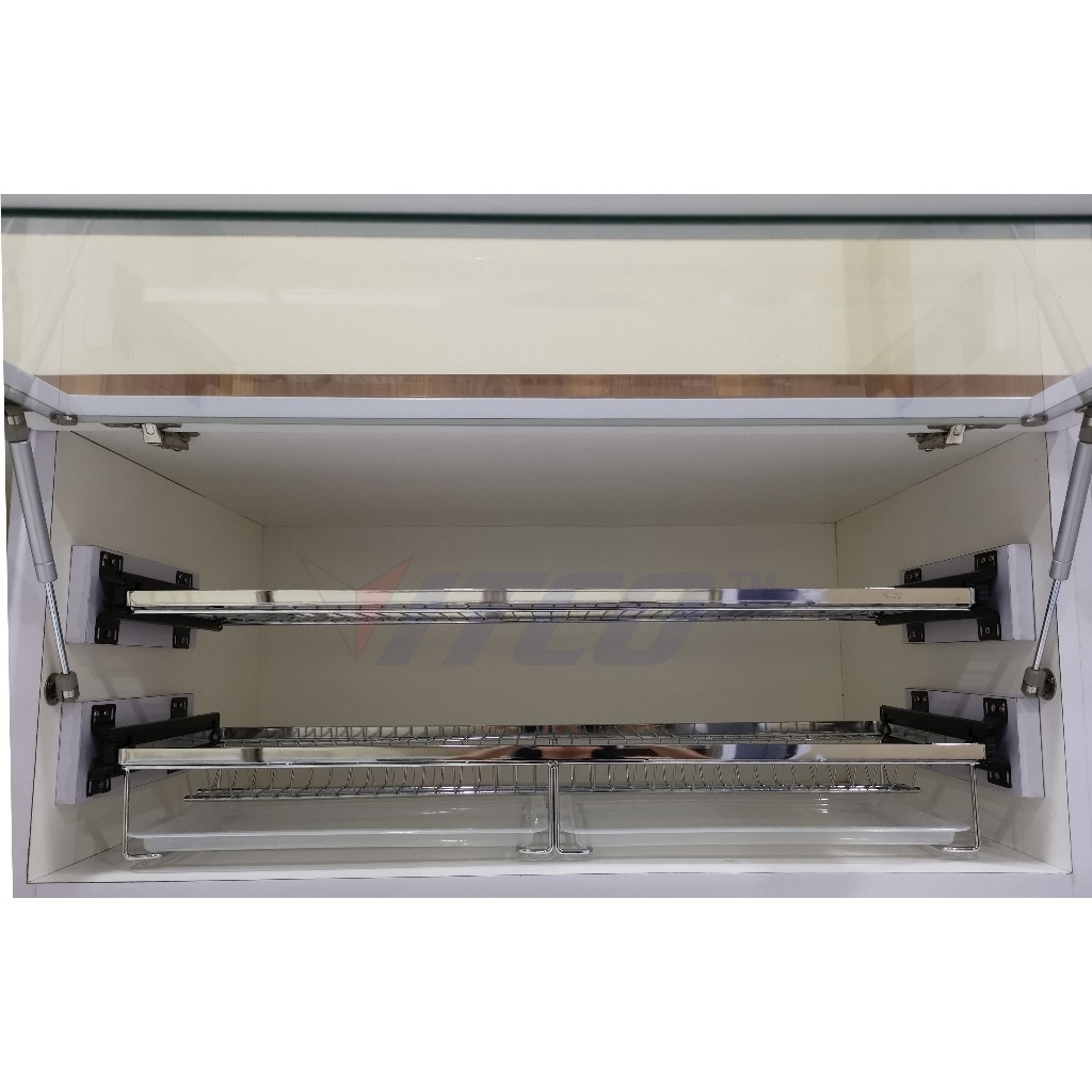 VITCO XC 26090 - Plate Rack Pull Out Rak Gantung Piring Kabinet Atas Stainless Steel