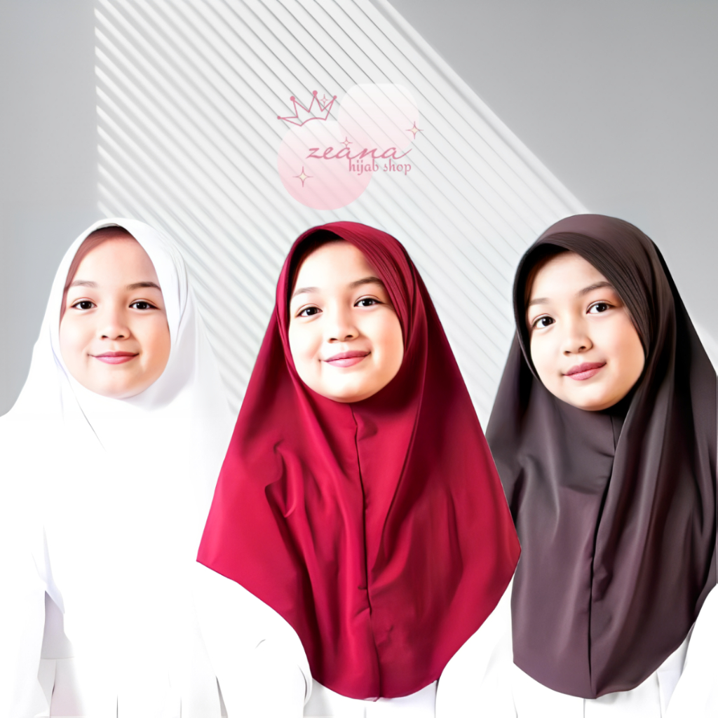 hiljab sekolah hijab bergo anak serut hijab bergo hamidah kerudung sport kerudung anak