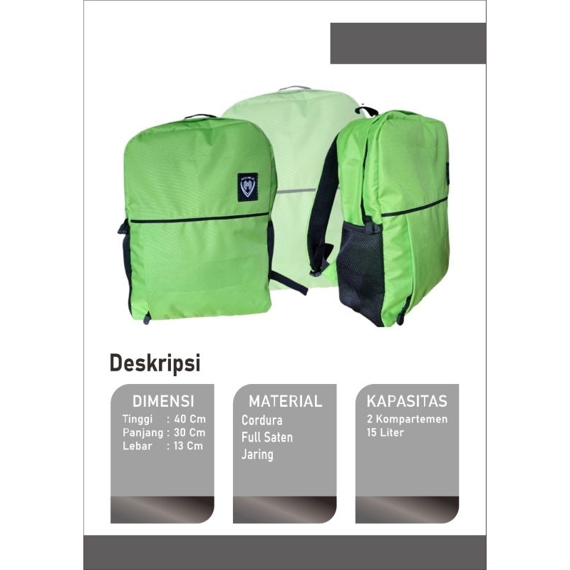 Tas Ransel Sekolah Unisex Double M A01108 (Alimi)