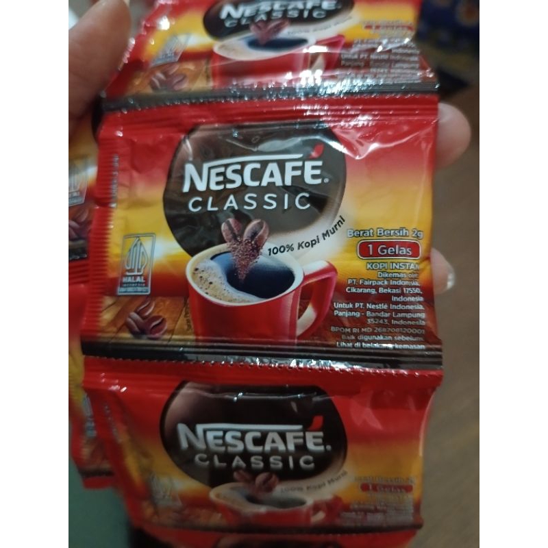 

kopi NESCAFE CLASIK 1 RENCENG ISI 10 SASET