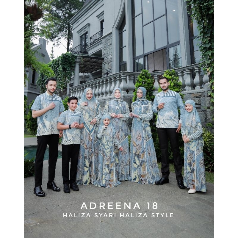 ADREENA 18 FAMILY COUPLE KELUARGA GAMIS SCARF KHIMAR DAILY DRESS BY HALIZA SYARI