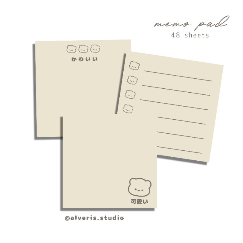 

memo pad chocolate bear 48 sheets