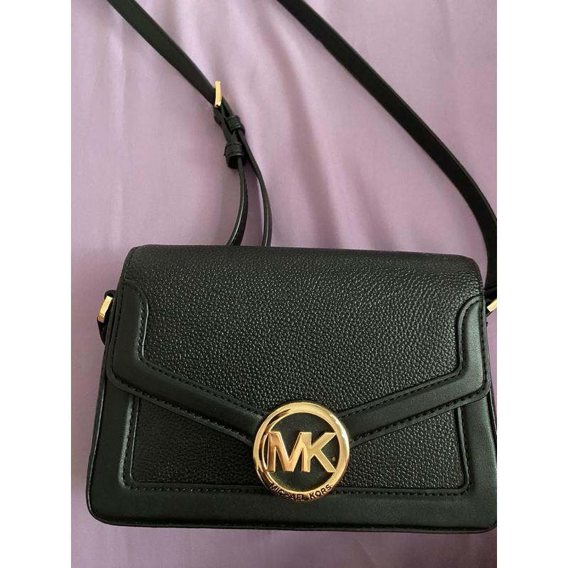 LIKE NEW MK Michael Kors Jessie Flap Xbody Black Sling Bag