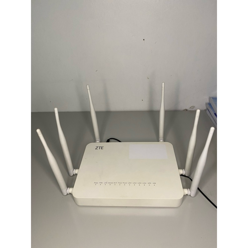 ONT GPON ZTE F670 Premium Dual Band Antena 6 Plus Adaptor