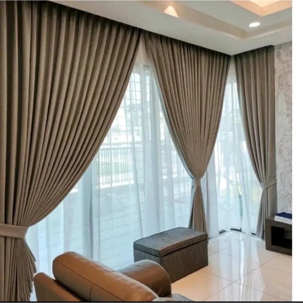 Gorden jendela aesthetic Gorden pintu tengah ruang tamu Korden Blackout 12 Gelombang