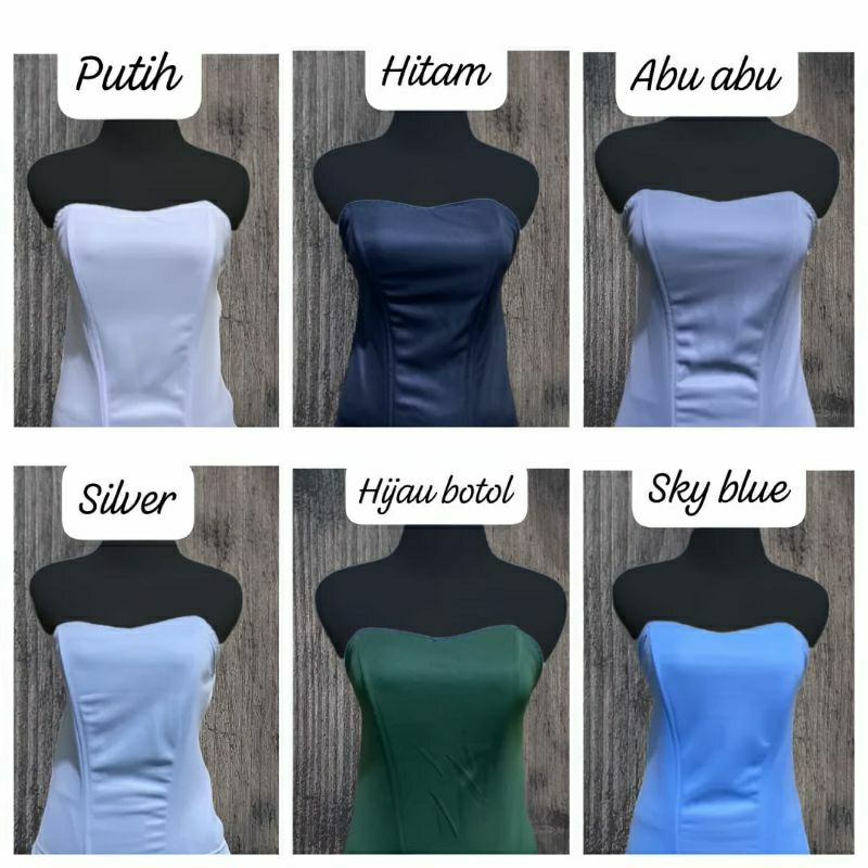bustier kaos/daleman kebaya/kemben aneka warna