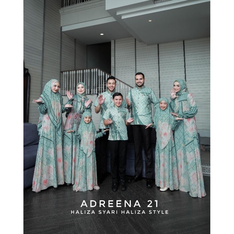 ADREENA 21 FAMILY COUPLE KELUARGA GAMIS SCARF KHIMAR DAILY DRESS BY HALIZA SYARI