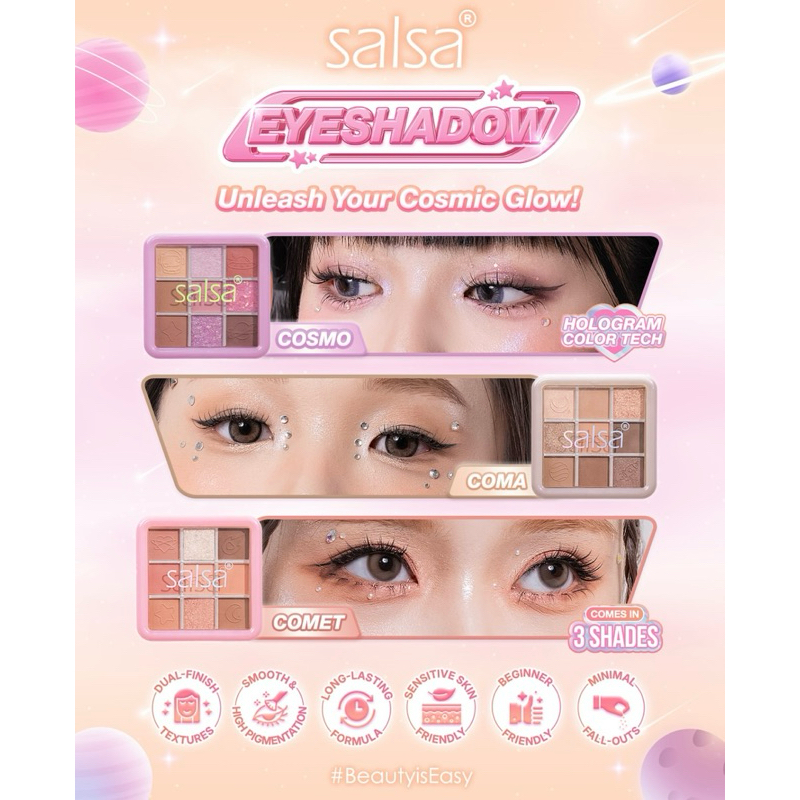 SALSA GALAXY EYESHADOW COSMIC GLOW PALETTE - PALET EYESHADOW MAKEUP DOUYIN KOREA