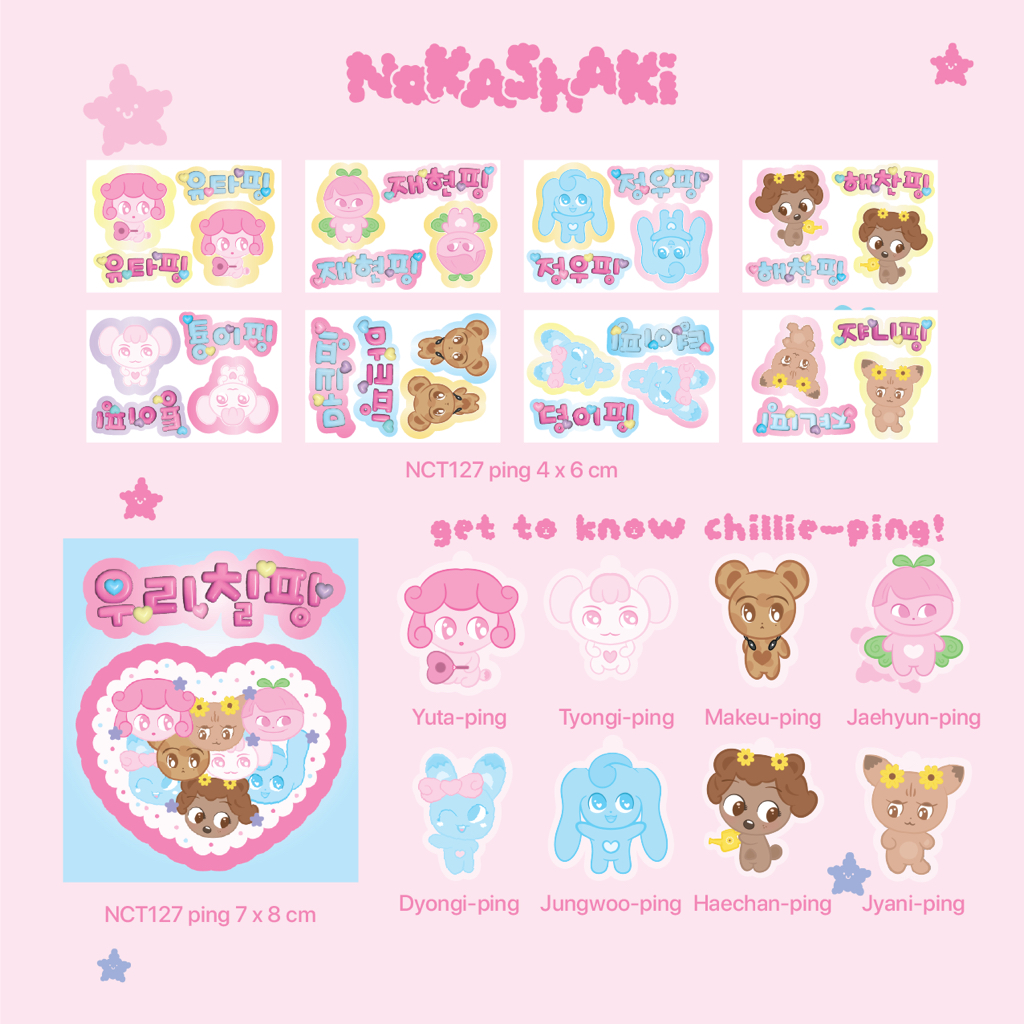 

127-Ping (Chillie-ping) sticker - MINIMAL BELI 2 - NCT 127 Fanmade character