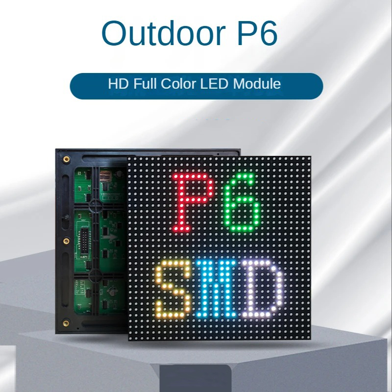 Panel Modul LED P6 SMD RGB Backdrop Videotron Outdoor 1920Hz 19.2x19.2cm SAGE P6-8S