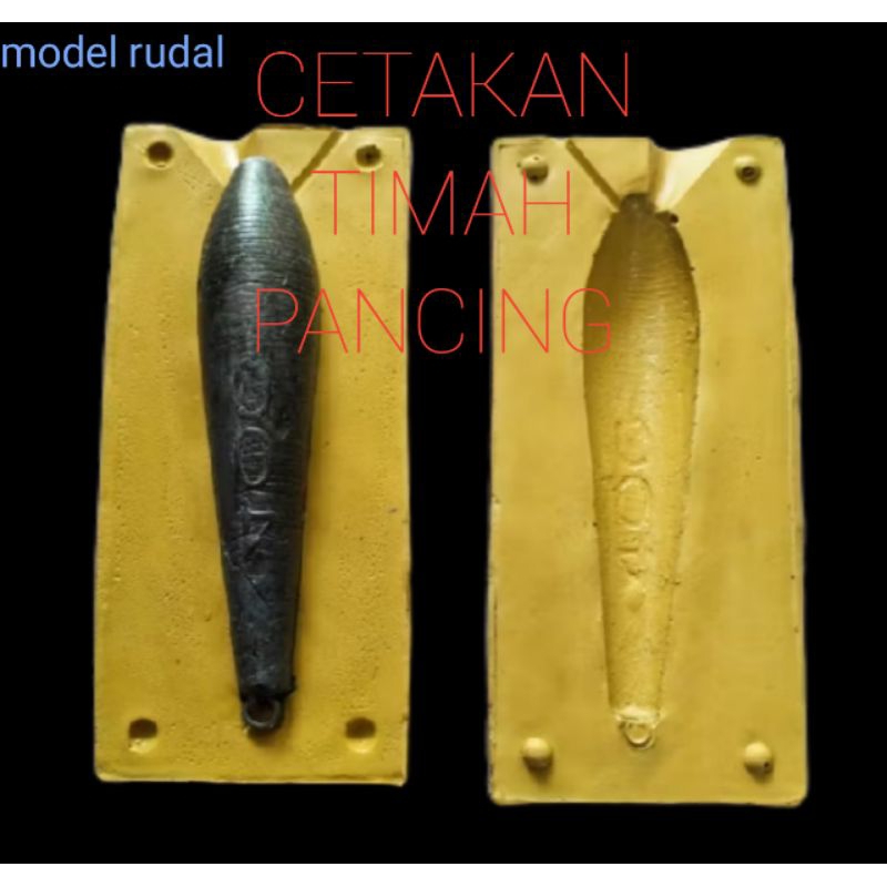Cetakan Timah Pancing Model Rudal