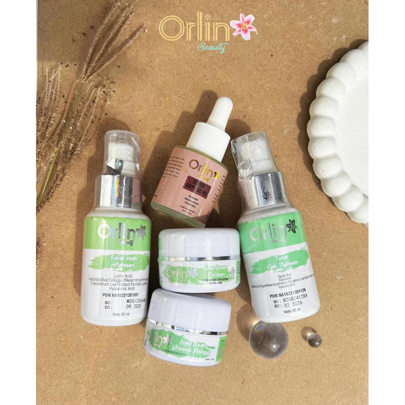 PAKET FLEK Orlin beauty skincare + SERUM ANTI AGING/ORLIN BEAUTY/SKINCARE BUMIL,BUSUI/KOSMETIK/BPOM/
