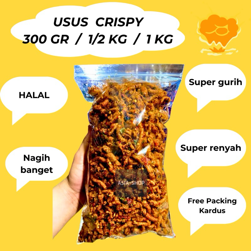 

KERIPIK USUS CRISPY ORIGINAL & PEDAS DAUN JERUK CABE ASLI