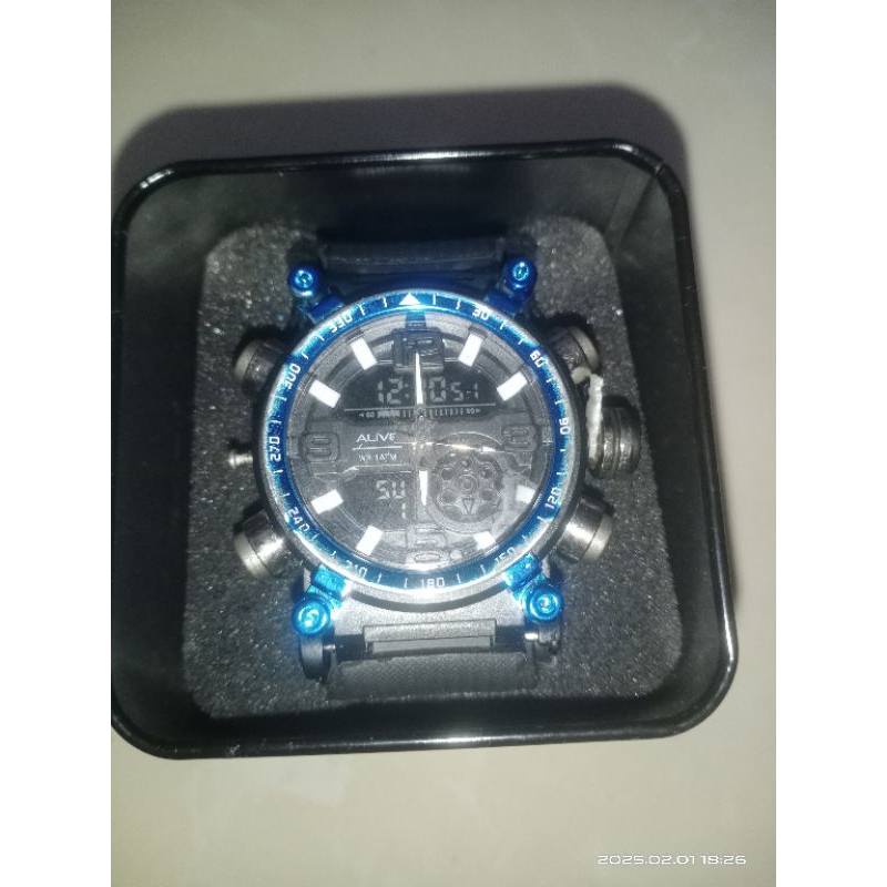 JAM TANGAN COWO NICKLAUS BLACK ALIVE