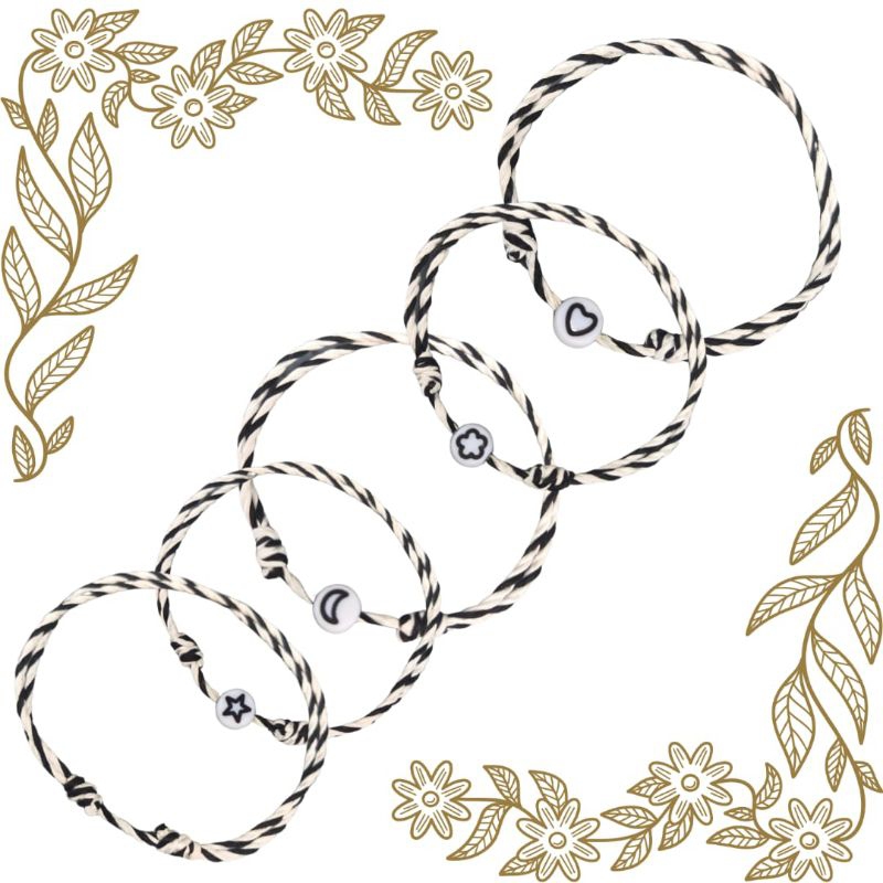 Gelang Tangan Tridatu Hitam Putih Polos/Motif, Gelang Tridatu Tradisional Khas Bali, Gelang Tridatu