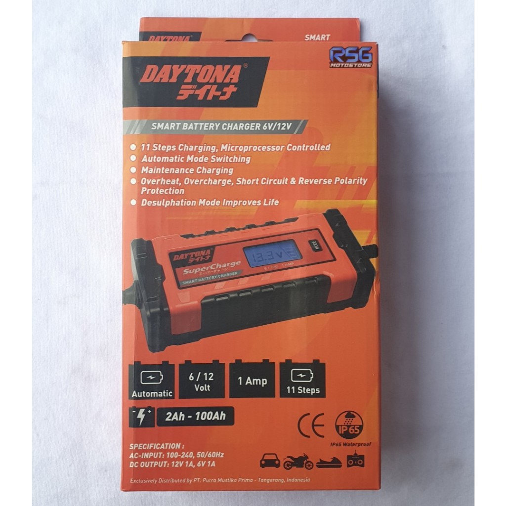 SMART CHARGER BATTERY CASAN AKI DAYTONA 2 - 100 AH 6 / 12 VOLT 1 AMP 3944