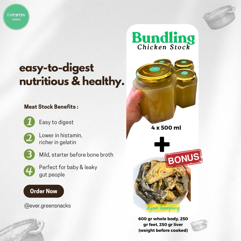 

Meat Stock Kaldu Ayam Kampung 2000 ml Plus Isi Rebusan Ayamnya Vacuum Sealed Bayi MPASI GAPS DIET