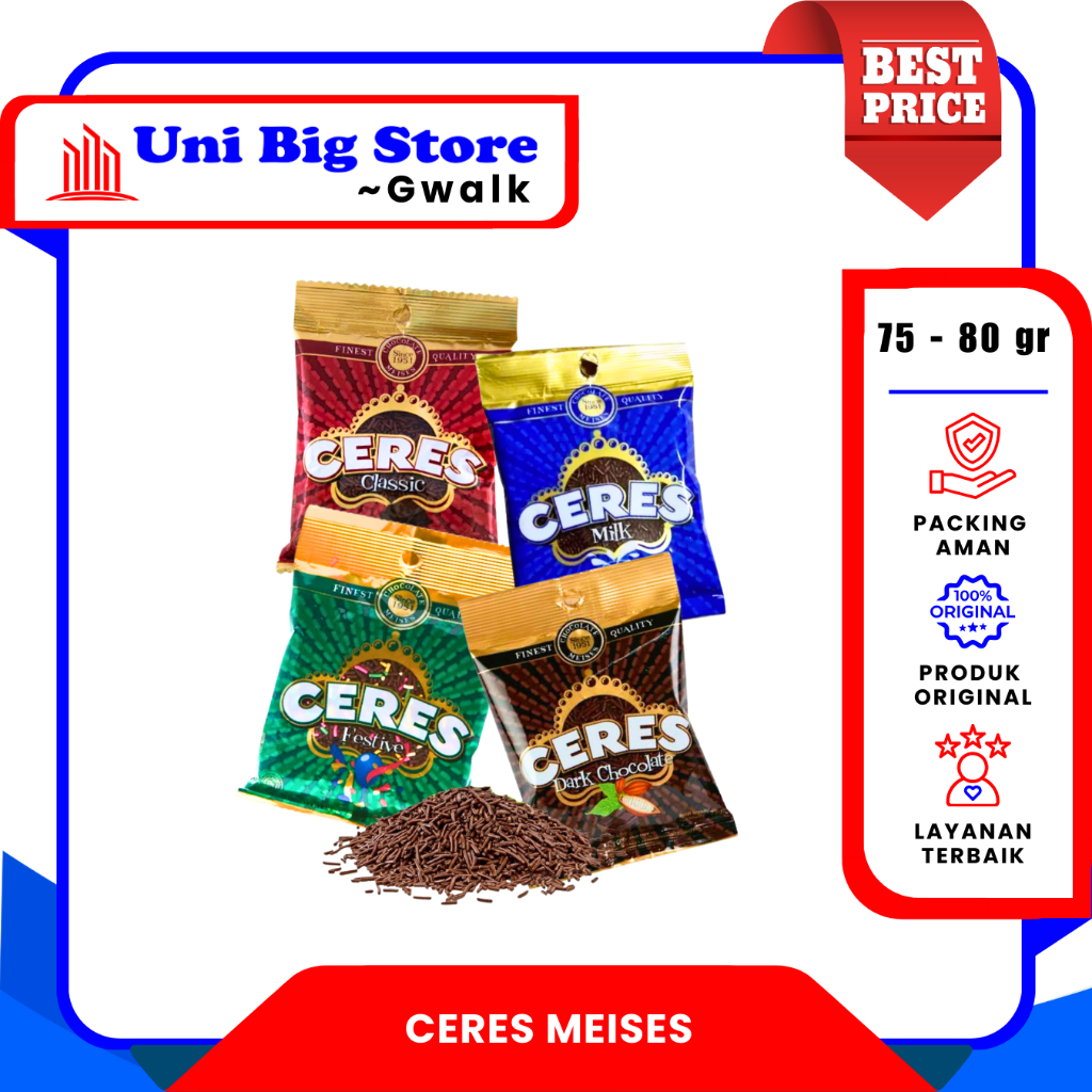 

CERES MESES CLASSIC - MILK - FESTIVE - DARK CHOCOLATE - 75-80 gr
