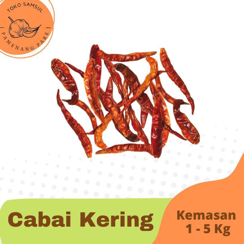 

Cabe Kering | Cabe kering Teja | Cabe Kering import | 1kg & 5 kg