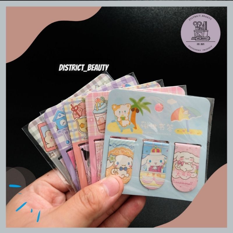 

PEMBATAS BUKU SANRIO PEMBATAS BUKU MAGNET 1 PACK ISI 3 PCS PEMBATAS LUCU