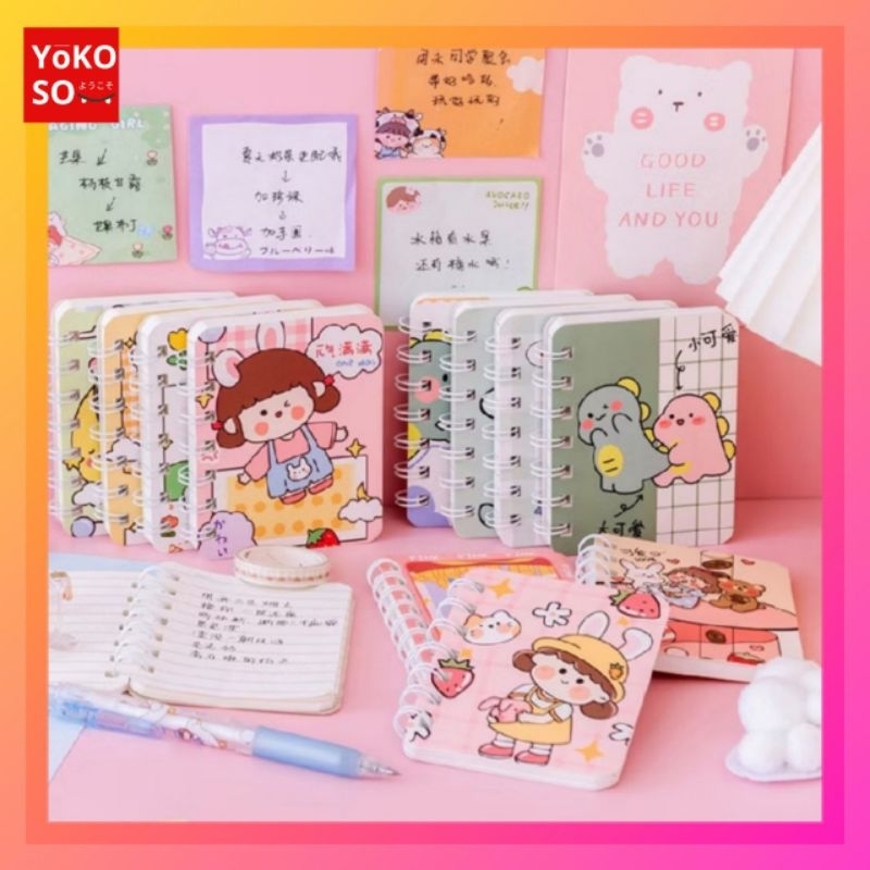 

YOKOSO S102 Notebook A7 Motif with Ring Buku Catatan Diary