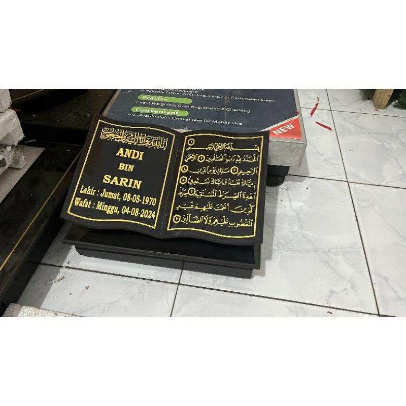 BATU NISAN BENTUK BUKU 20X30 GRANIT TILE