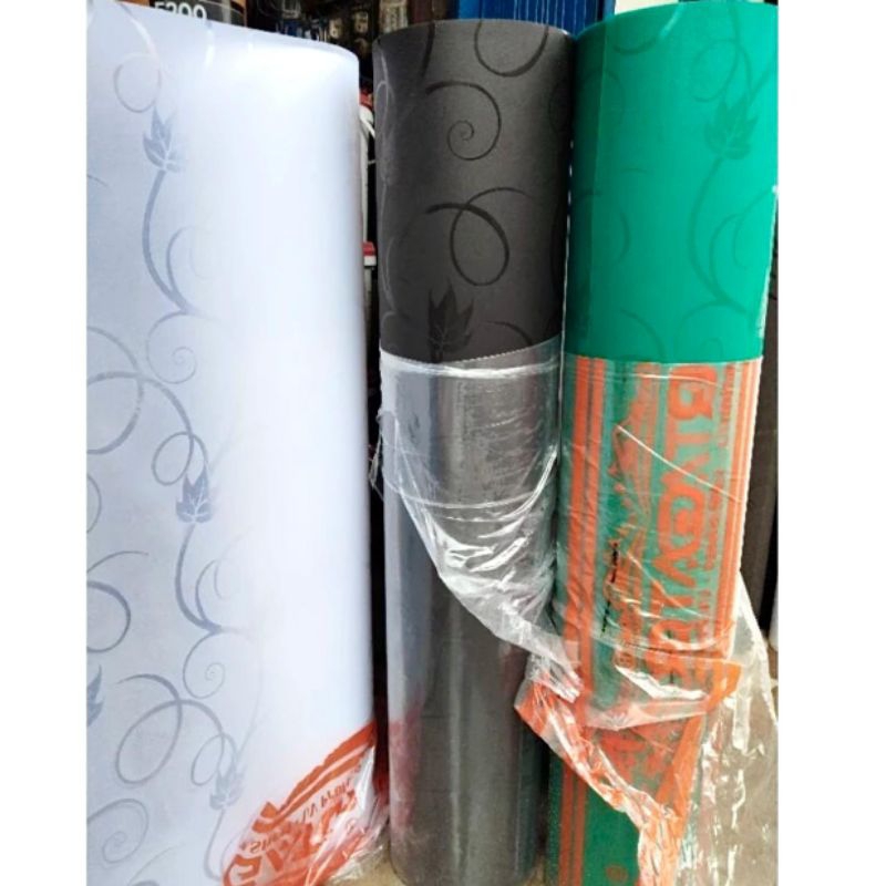 Fiber Tutup Pagar / Motif Daun-Bunga / Plastik Penutup Pagar / Per Meter