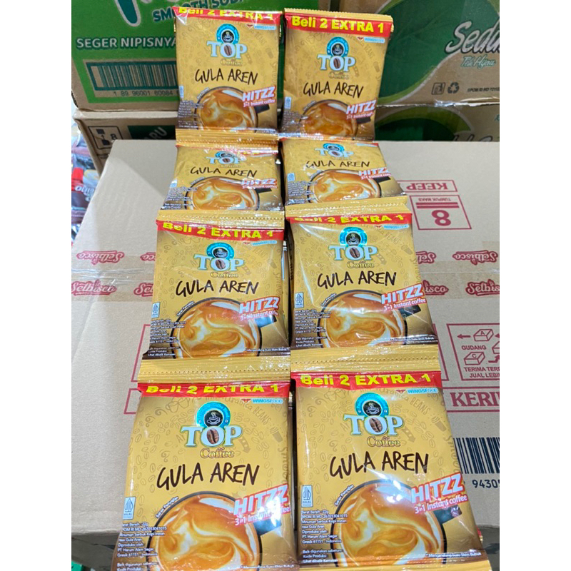 

TOP COFFEE GULA AREN [1 RENCENG 15 Pcs]
