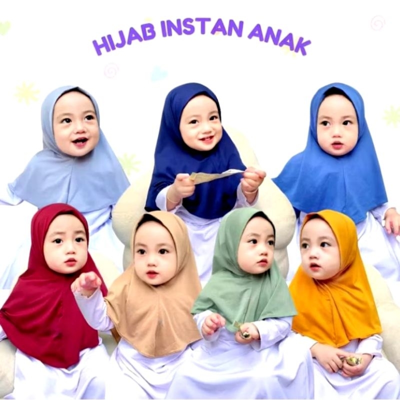 HIJAB INSTAN BABY - DEWASA BAHAN JERSEY COTTON MENUTUP DADA BISA KASUAL DAN SPORT PELENGKAP GAMIS DR