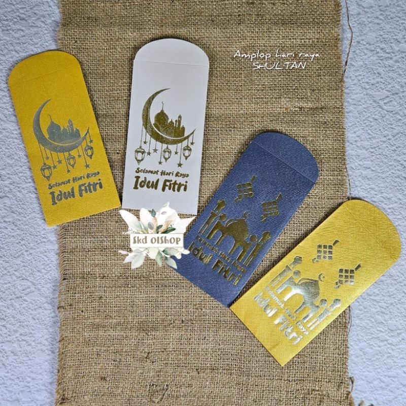 

Amplop lebaran idulfitri SULTAN premium poly embos HK2 uk L panjang isi 10 lembar