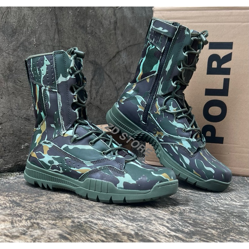 Sepatu PDL Brimob Full Loreng Jatah Asli 2023/Sepatu Brimob Full Loreng