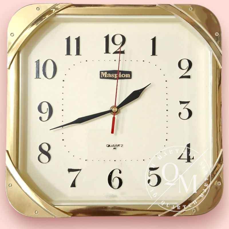 JAM DINDING MASPION KOTAK 328 KUNING