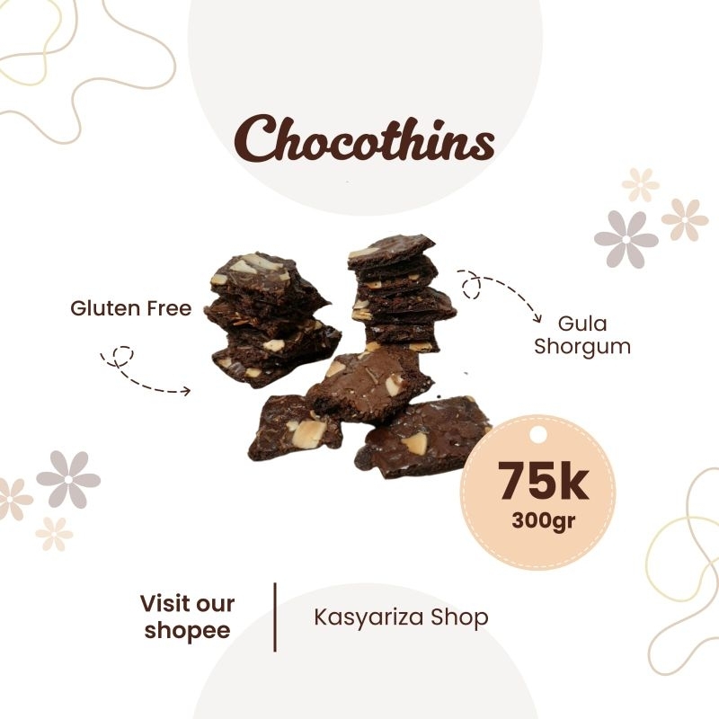 

Gluten Free Chocothins Gula Shorgum Diabetes Friendly 300gr