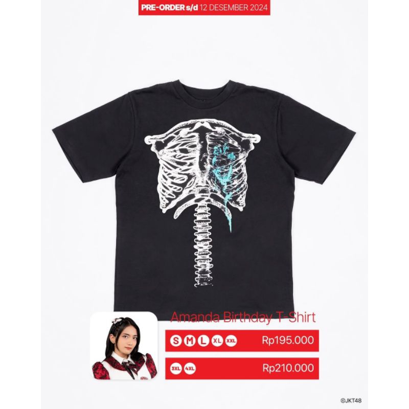 BIRTHDAY T-SHIRT AMANDA JKT48 SIZE XL