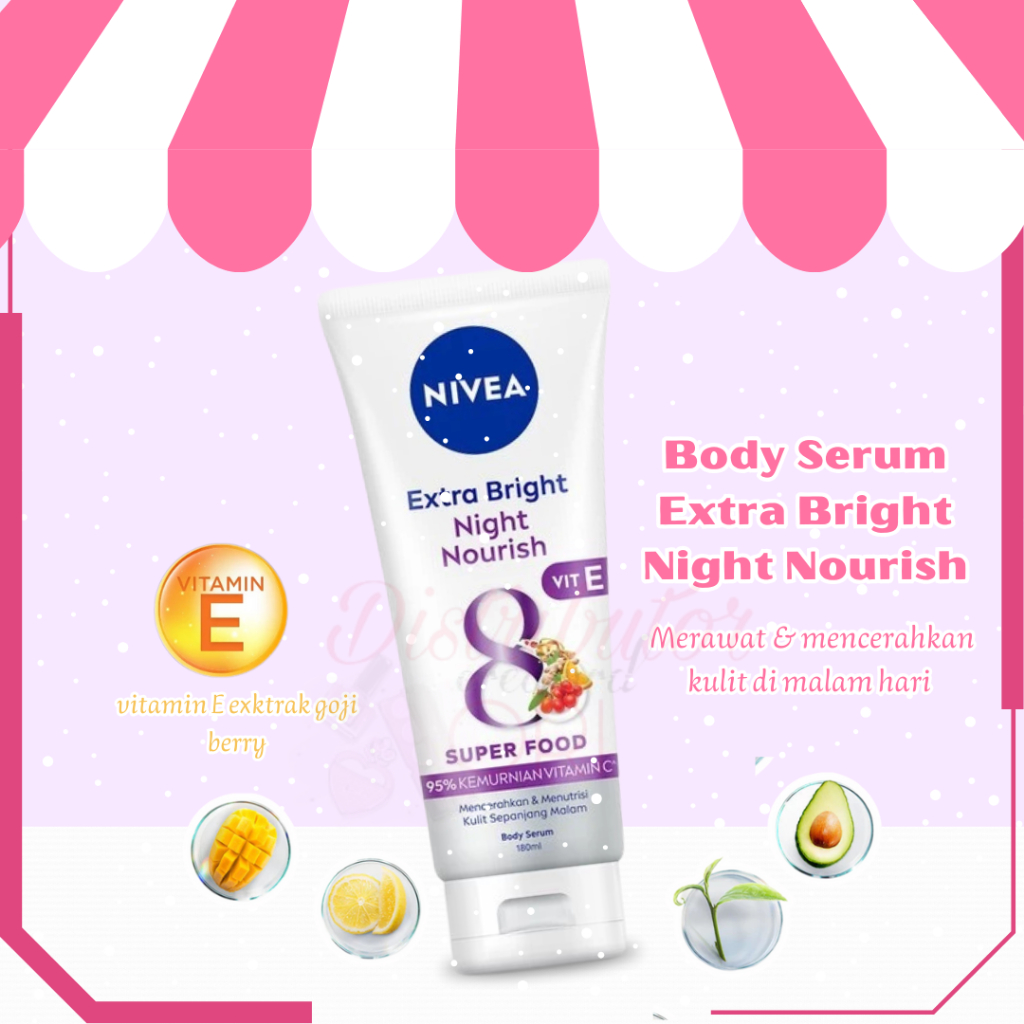 NIVEA Extra White Night Nourish Serum 180 ml Body Serum | ORIGINAL