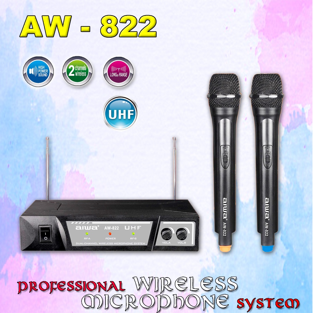 Mic Wireless AW - 822 / Microphone Wireless AW 822 / AW-822