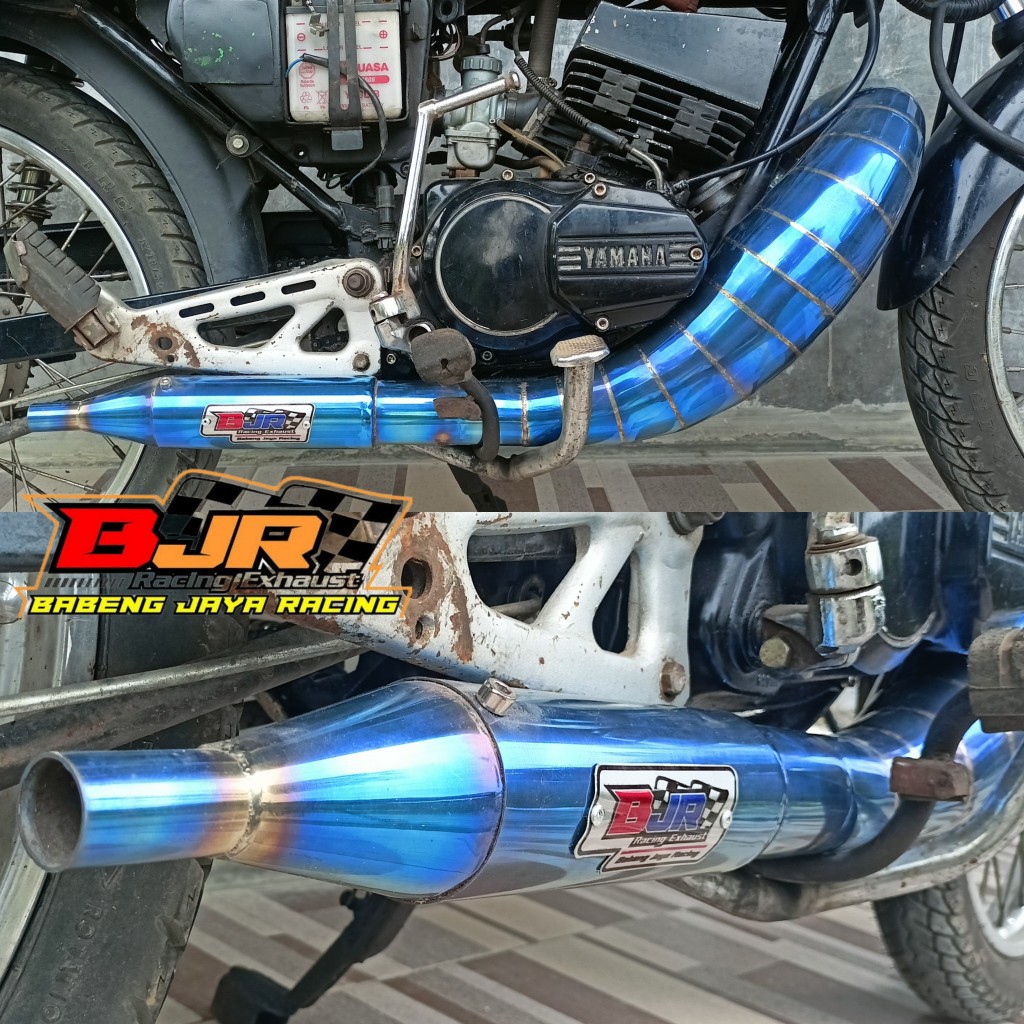 Knalpot yamaha rx King rx z rx s udang lobster stainless full pelangi bluemoon