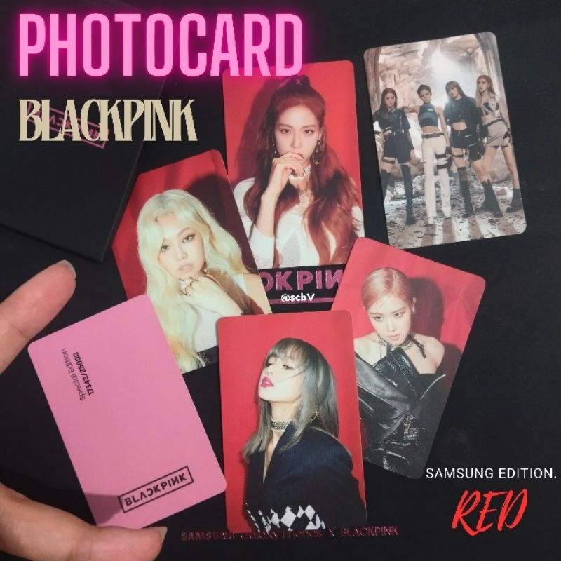 (READY GAS KIRIM) PHOTOCARD BLACKPINK - Samsung Galaxy Friends (Red. Editon)