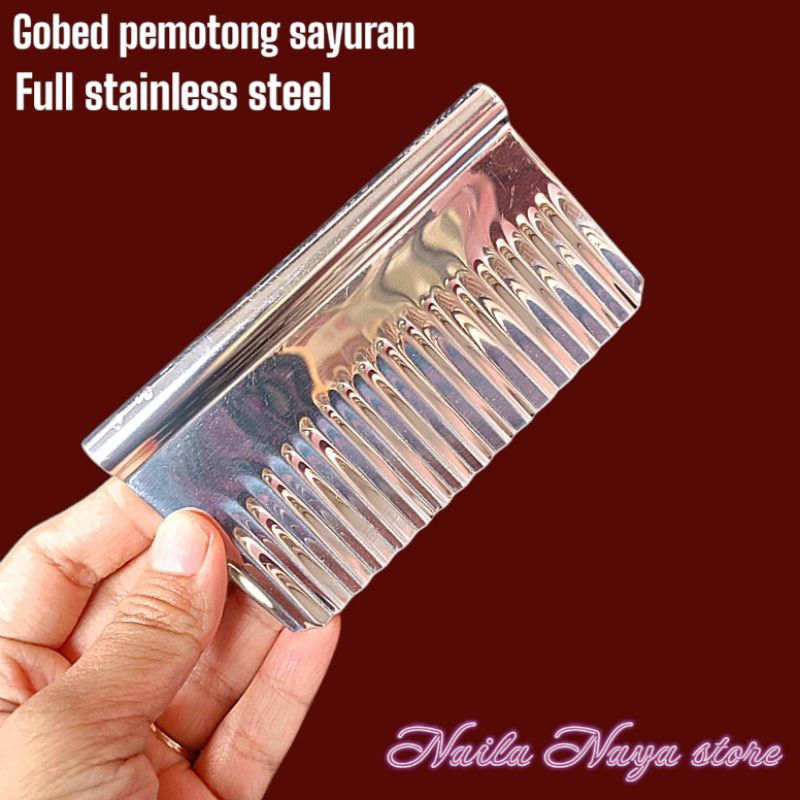 gobed pisau pemotong kentang sayuran bahan stainless steel anti karat