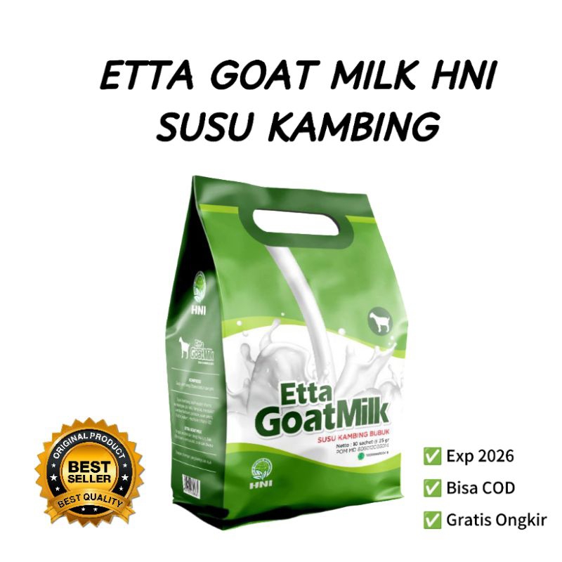 

Etta Goat Milk Hni HPAI Susu kambing etawa hni isi 10 bks