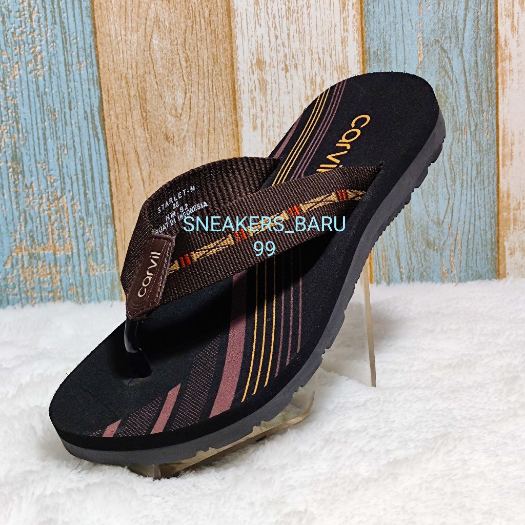 SANDAL MURAH CARVIL MODEL JEPIT TAPAK KARET UNTUK PRIA DAN WANITA UKURAN LENGKAP 33-44