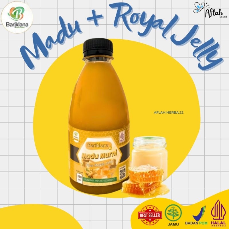 

BARIKLANA MADU MURNI PLUS ROYAL JELLY / MADU SEHAT / AMAN ANAK DEWASA LANSIA / MADU TERLARISS